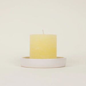 St Eval White Candle Plate Small